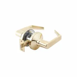 GRAINGER GP 126 PHL 605 234 ASA Door Lever Lockset, Grade 2, Phl Angled, Bright Brass, Not Keyed | CP9CTX 53DL47