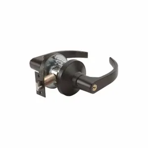 GRAINGER GP 148 BSN 613 234 ASA SCC Door Lever Lockset, Grade 2, Bsn Curved, Oil Rubbed Bronze | CR3CNU 53DL62