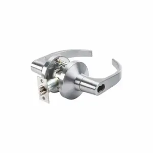 GRAINGER GP 148 BSN 626 234 ASA SFL Door Lever Lockset, Grade 2, Bsn Curved, Satin Stainless Steel, Not Keyed | CP9CRN 53DL50