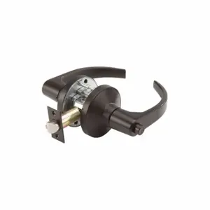 GRAINGER GP 176 BSN 613 234 ASA Door Lever Lockset, Grade 2, Bsn Curved, Oil Rubbed Bronze, Not Keyed | CP9CRH 53DL70