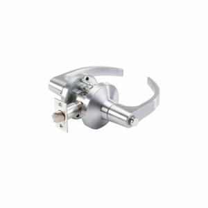 GRAINGER GP 176 BSN 626 234 ASA Door Lever Lockset, Grade 2, Bsn Curved, Satin Stainless Steel, Not Keyed, Lever | CP9CRQ 53DL69