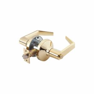 GRAINGER GP 176 PHL 605 234 ASA Door Lever Lockset, Grade 2, Phl Angled, Bright Brass, Not Keyed | CP9CTW 53DL74