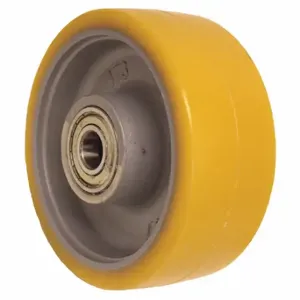 GRAINGER GTH 160/20K Polyurethane Tread On Iron Core Wheel, 6 5/16 Inch Wheel Dia, 2 Inch Wheel Width, Yellow | CQ3VLN 489A85