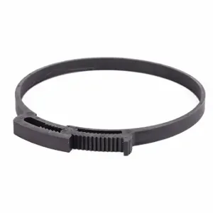 GRAINGER HC-115-PA66-BK Hose Clamp, Nylon, Black, Double Tooth, 4.49 Inch 4.8 Inch Clamping Dia | CQ4UUR 56LW59