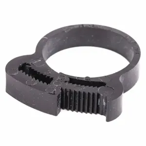 GRAINGER HC-L-PA66-BK Hose Clamp, Nylon, Black, Double Tooth, 0.99 Inch 1.11 Inch Clamping Dia | CQ4UTU 56LW36