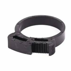 GRAINGER HC-Q-PA66-BK Hose Clamp, Nylon, Black, Double Tooth, 1.39 Inch 1.52 Inch Clamping Dia | CQ4UWF 56LW40