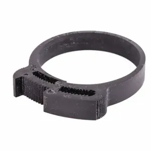 GRAINGER HC-S-PA66-BK Hose Clamp, Nylon, Black, Double Tooth, 1.6 Inch 1.75 Inch Clamping Dia | CQ4UWR 56LW42