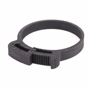 GRAINGER HC-V-PA66-BK Hose Clamp, Nylon, Black, Double Tooth, 1.94 Inch 2.11 Inch Clamping Dia | CQ4UUB 56LW45