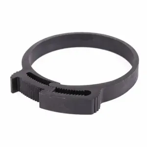 GRAINGER HC-X-PA66-BK Hose Clamp, Nylon, Black, Double Tooth, 2.26 Inch 2.34 Inch Clamping Dia | CQ4UUD 56LW47