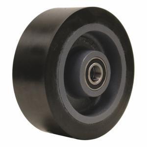 GRAINGER HC08030S6-16-6205-826 Polyurethane Tread On Iron Core Wheel, 8 Inch Wheel Dia, 3 Inch Wheel Width, Black, Hard | CQ3VLY 52YU01