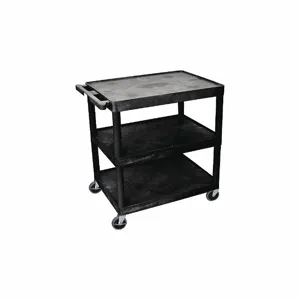 GRAINGER HE33-B Utility Cart, 300 Lbs. Load Capacity, Number of Shelves 3 | CD3KBX 9RYW0