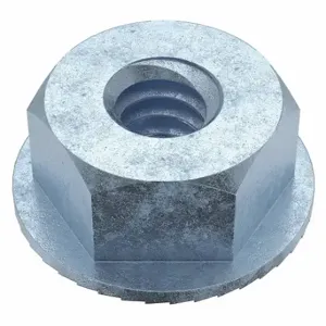 GRAINGER HFNI2-100-100P Lock Nut, Top Lock Distorted Thread, #10-24 Thread Size, Steel, Grade 2, Zinc Plated | CQ2JTV 4FAX9