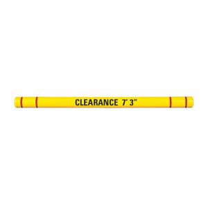 GRAINGER HTGRD45120YR Clearance Bar, 5 Inch Outside Dia, 120 Inch Overall Length, Yellow/Red | CQ3NXW 53KA17