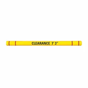 GRAINGER HTGRD796YR Clearance Bar, 7 3/8 Inch Outside Dia, 96 Inch Overall Length, Yellow/Red | CQ3NYD 53KA23