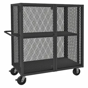 GRAINGER HTL-2460-DD-1AS-95 Mesh Security Cart, 3000 Lbs. Capacity, 66-1/2 x 26-1/16 x 56-7/16 Inch Size | CD2WMT 8RRU5