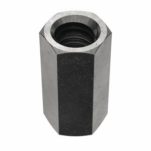 GRAINGER HXCNG2R16 Coupling Nut, 1 Inch -6 Thread, 1 3/8 Inch Hex Width, Steel, Grade 2, Black Oxide, 5 PK | CQ2AEU 33P032