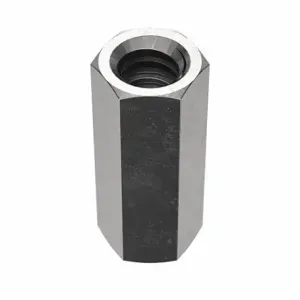 GRAINGER HXCNSSR588 Coupling Nut, 5/8 Inch -8 Thread, 7/8 Inch Hex Width, Stainless Steel, 18-8, Plain, 3 PK | CQ2AEZ 33P074