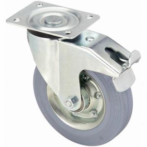GRAINGER L-RD 200K-FI-VLI Plate Caster With Flat-Free Wheels, 7 15/16 Inch Dia | CQ4UPD 487G19