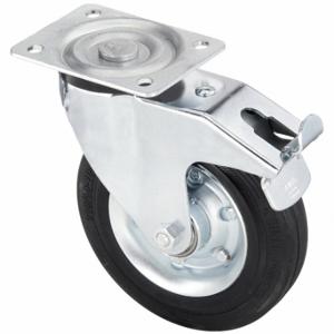 GRAINGER L-RD 200K-FI Plate Caster With Flat-Free Wheels, 8 Inch Dia, 9 1/4 Inch Height | CQ4UNH 487G32