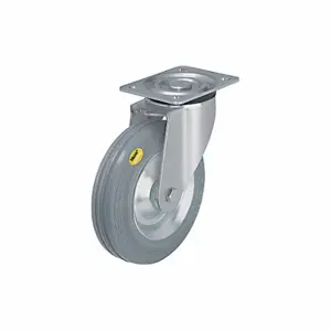 GRAINGER L-RD 200K-VLI Plate Caster With Flat-Free Wheels, 7 15/16 Inch Dia, Swivel Caster | CQ4UND 487G18