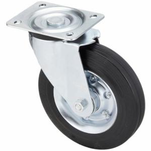 GRAINGER L-RD 200K Plate Caster With Flat-Free Wheels, 8 Inch Dia, 9 1/4 Inch Height | CQ4UPB 487G31