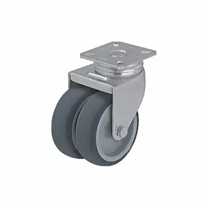 GRAINGER LDA-TPA 75G Low-Profile Standard Plate Caster, 3 Inch Dia, Swivel, Soft | CQ6YLY 490V37