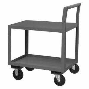 GRAINGER LDO-243639-2-6PO-95 Low-Profile Utility Cart With Lipped And Flush Metal Shelves, 1200 Lb Load Capacity | CQ2KLM 4YW64