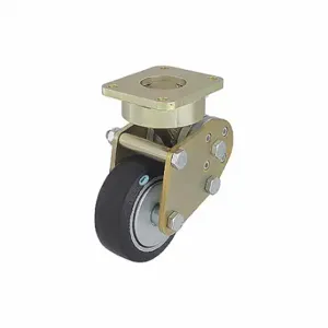 GRAINGER LPFE-ALEV 100K-FA Shock-Absorbing Plate Caster, 3 15/16 Inch Dia, Swivel Caster | CQ4MMY 490W26