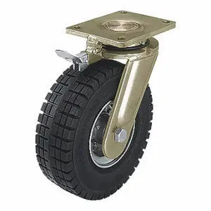 GRAINGER LS-VLE 410K-RA-RI4 Plate Caster With Flat-Free Wheels, 16 Inch Dia | CQ4UPF 489D82