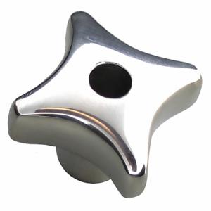 GRAINGER M-65003 Hand Knob, 4 Point, Stainless Steel, Unthreaded Reamed Hole, 1.9600 Inch Handle Dia | CQ2JHE 410N67