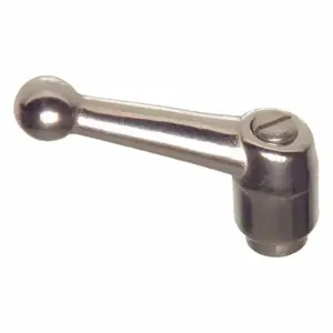 GRAINGER 99012 Adjustable Handle, Ball Knob, Stainless Steel Handle, M8 Thread Size, Silver | CP6YPE 417V57