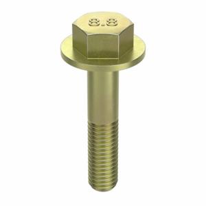 GRAINGER M01256.060.0050 Flange Bolts, Steel, Class 8.8, Zinc Yellow, 50 mm Length, Partially Threaded, Metric | CP9LXJ 38CP39