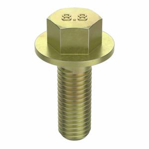 GRAINGER M01256.140.0035 Flange Bolts, Steel, Class 8.8, Zinc Yellow, 35 mm Length, Partially Threaded, Metric | CP9LWW 38CP73