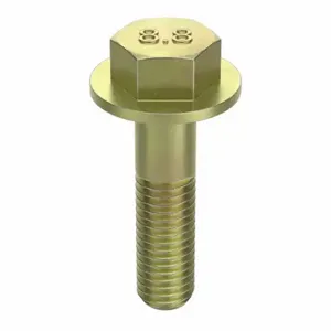 GRAINGER M01256.120.0040 Flange Bolts, Steel, Class 8.8, Zinc Yellow, 40 mm Length, Partially Threaded, Metric | CP9LWY 38CP64