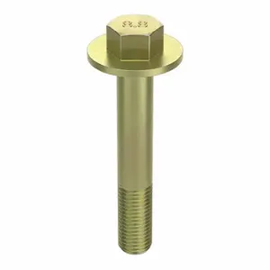 GRAINGER M01256.140.0080 Flange Bolts, Steel, Class 8.8, Zinc Yellow, 80 mm Length, Partially Threaded, Metric | CP9LYB 38CP78