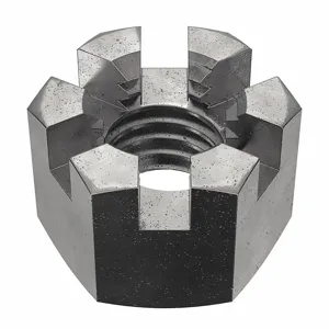 GRAINGER M12000.050.0001 Castle Nut M5-0.80 Class 4 Steel PK100 | AH7VJH 38DH76