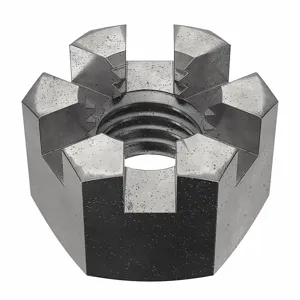 GRAINGER M12000.100.0001 Castle Nut M10-1.50 Class 4 Steel PK100 | AH7VJL 38DH79