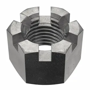 GRAINGER M12000.270.0001 Castle Nut M27-3.00 Class 4 Steel Plain PK5 | AH7VJV 38DH87