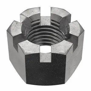 GRAINGER M12000.300.0001 Castle Nut M30-3.50 Class 4 Steel Plain PK5 | AH7VJW 38DH88