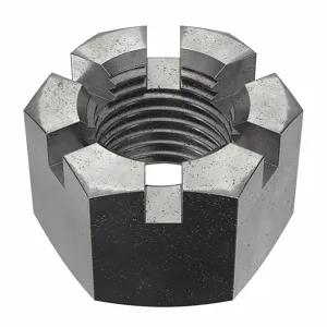 GRAINGER M12000.420.0001 Castle Nut M42-4.50 Class 4 Steel Plain | AH7VKA 38DH92