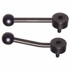 GRAINGER MA-24308 Adjustable Handle, Ball Knob, Steel Handle, 1/2 Inch To 13 Thread Size, Black | CP6YPW 454R79