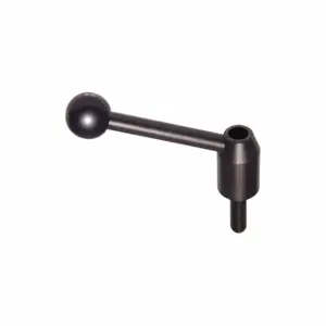 GRAINGER MA-27515 Adjustable Handle, Ball Knob, Steel Handle, 3/8 Inch To 16 Thread Size, Black | CP6YQP 454T12