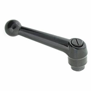 GRAINGER MA-28024 Adjustable Handle, Ball Knob, Zinc Handle, 5/16 Inch Hole Thread Size, Black | CP6YYU 417W19