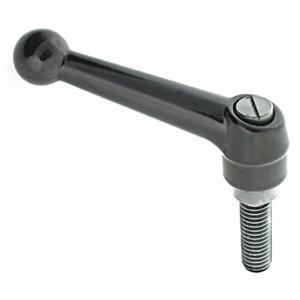 GRAINGER MA-28323SS Adjustable Handle, Ball Knob, Zinc Handle, 3/8 Inch To 16 Thread Size, Black | CP6YYG 418Y90