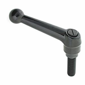 GRAINGER MA-28208 Adjustable Handle, Ball Knob, Zinc Handle, 5/16 Inch To 18 Thread Size, Black | CP6YZB 418Y70