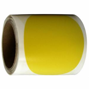 GRAINGER MC5YL Floor Marking Tape, Circle, Solid, Yellow, No Legend, 5 X 5 Inch, 5 Mil Tape Thick | CP9PQM 452D26