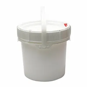 GRAINGER MNG8003-WL Pail, 3.5 gal, Open Head, Plastic, 11 1/4 in, 12 1/4 Inch OverallHeight, Includes Lid | CQ3MZB 49EN28