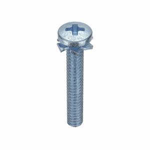 GRAINGER DBU66032GR Machine Screw, #6-32 Thread Size, 1 Inch Length, Steel, Zinc Plated, Pan, External Tooth | CQ7WTE 1PXG6