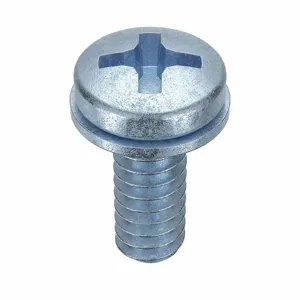 GRAINGER MPPII0-600370-100P Machine Screw, #6-32 Thread, 3/8 Inch Length, Steel, 0.022 Inch Washer Thickness, 100PK | CG9UQX 1PXR3