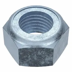 GRAINGER NLI21500NE-001P Lock Nut, Nylon Insert, 1 1/2 Inch-6 Thread Size, Steel, Grade 2, Zinc Plated | CQ2JRD 4FAN3